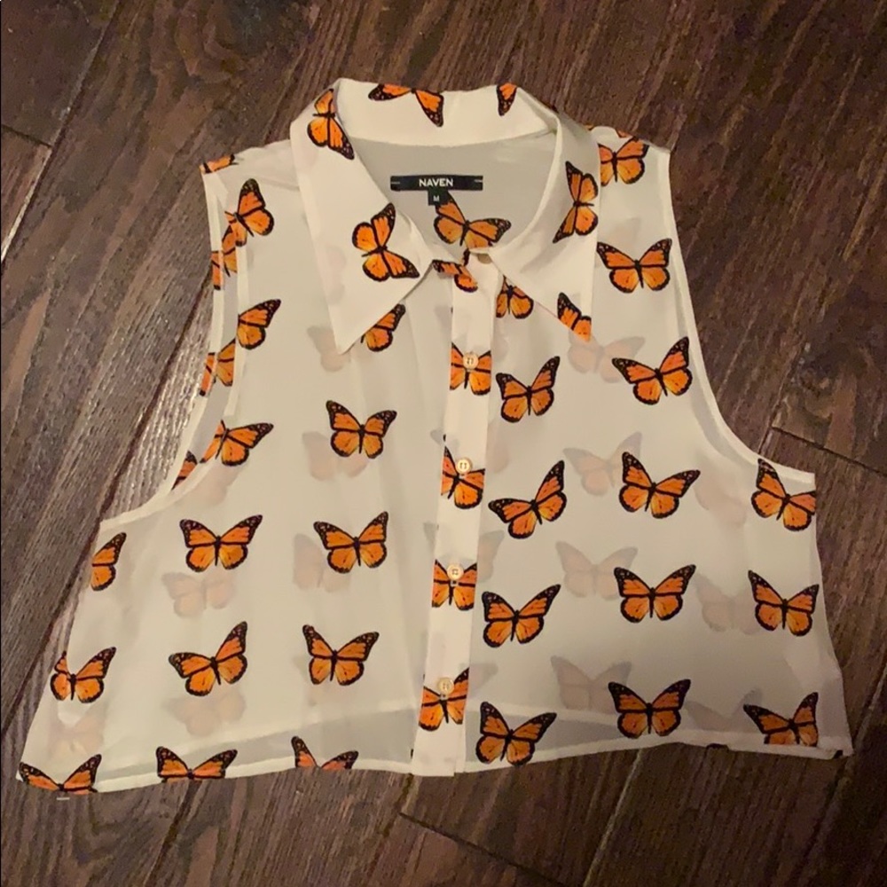 Naven sheer crop top